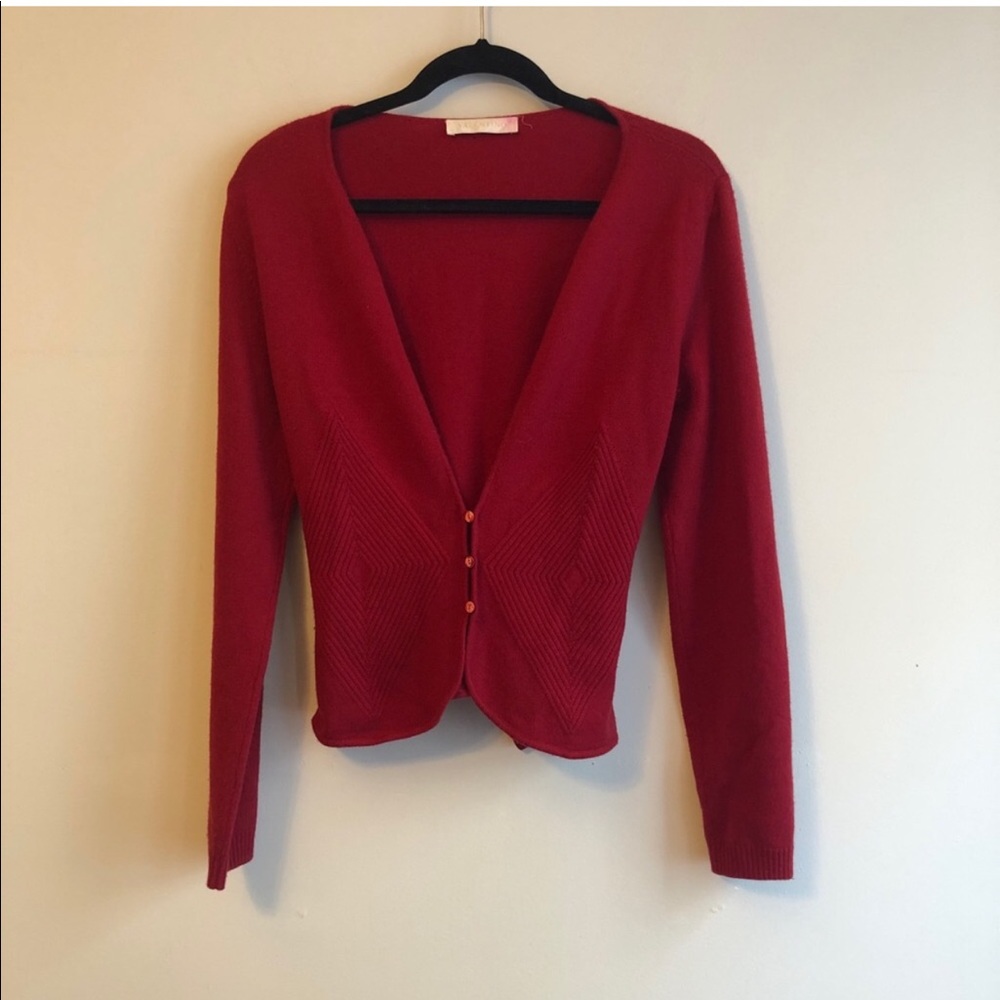 Valentino Cashmere Wool Blend Wrap Sweater - Picture 7 of 7
